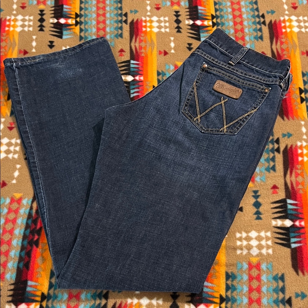 Men’s Wrangler Indigo Denim Jeans Size 32X36